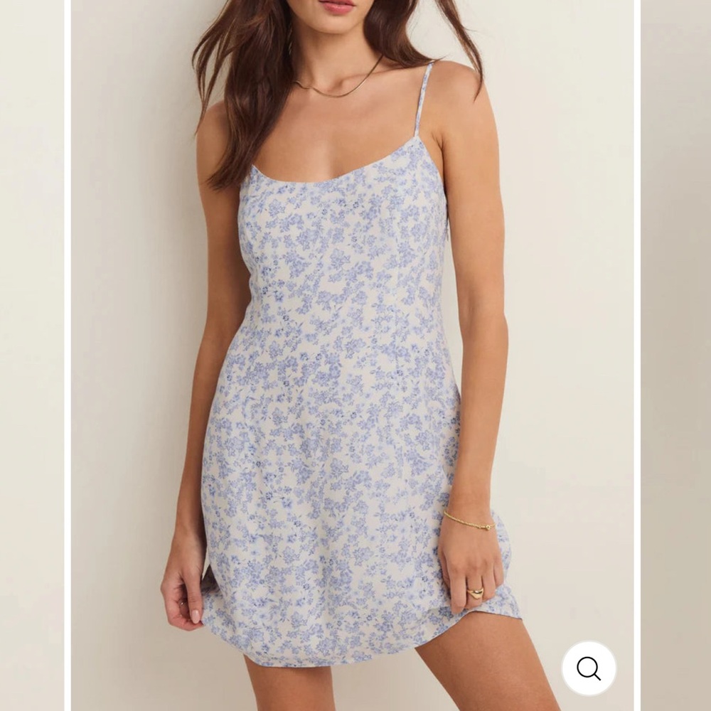 ZSUPPLY Floral Blue and White Dress